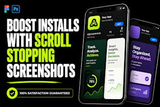 design app screenshots and app store screenshots for app store and play store