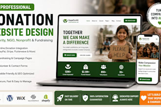 design donation website charity nonprofit fundraising ngo website
