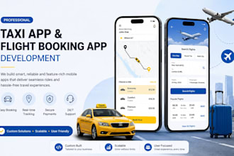 professionally develop taxi booking app, rideshare app, cab booking app