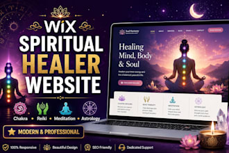 design wix spiritual healer website chakra reiki meditation astrology website