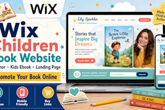 build wix children book author website kids ebook landing page