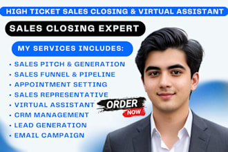 virtual sales closer high ticket b2b sales agent appointment setter sales repres