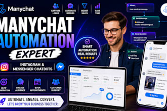 manychat automation, instagram chatbot, messenger dm automation