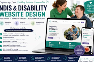 design ndis service website disability support website ngo donation website