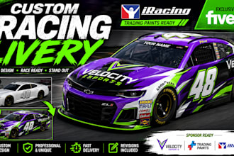 design custom iracing trading paints liveries for race cars
