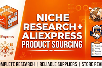 do niche research and aliexpress product sourcing for store