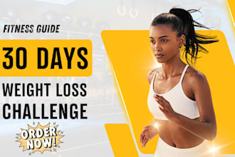 create a professional 30 day weight loss fitness guide and tips for both gender