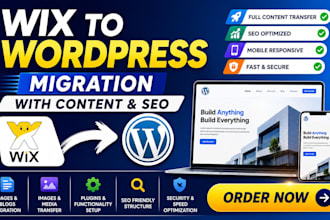 rebuild and migrate your wix website to wordpress with SEO