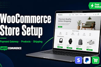 set up a woocommerce store with payment gateway products and shipping