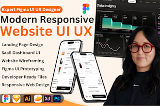 design modern figma website UI UX and responsive landing page layouts designs