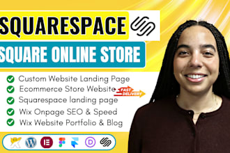 update or redesign squarespace website design, square online restaurant website