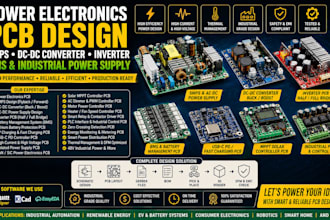 design power electronics pcb, smps, dc dc converter and industrial power supply