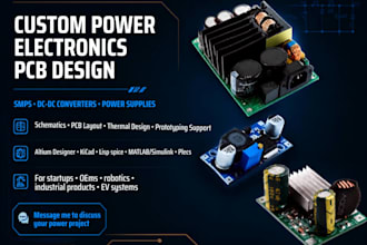 design custom power electronics pcb, smps, dc dc converter and power supply