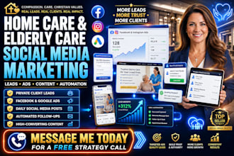 manage home care caregiver elderly care social media to get more private clients