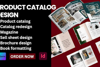 design product catalog, redesign catalog, sell sheet design, lookbook, catalogue