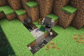 build custom minecraft map server spawn lobby fantasy world as minecraft