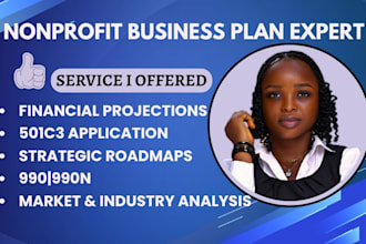write a professional nonprofit business plan and strategic plan