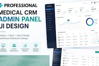 design medical CRM admin panel UI