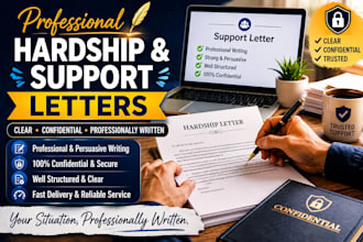 professionally write hardship, support and declaration letters today