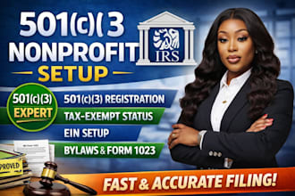 register 501c3 nonprofit, tax exempt, bylaws, form 1023, nonprofit llc ein