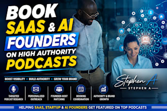 book saas and ai founders on high authority podcasts