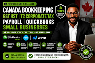 canada bookkeeping gst hst t2 corporate tax payroll quickbooks small businesses