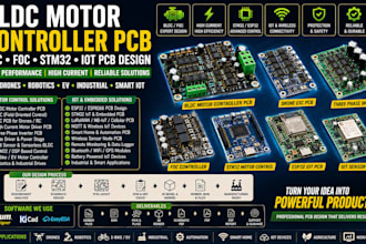 design bldc motor controller pcb esc foc stm32 motor control and iot pcb system