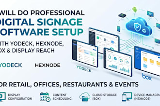 setup CRM digital signage software with heknode box yodeck display reach