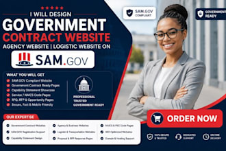 design government contract website agency website logistic website on sam gov