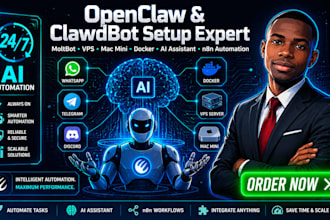 setup openclaw clawdbot moltbot on vps mac mini docker ai assistant n8n