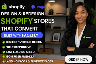 design high converting shopify pagefly landing page
