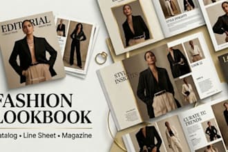 design product catalog, lookbook sell sheet, fashion catalogue
