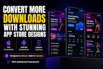 design app store screenshots and app screenshots for play store and app store