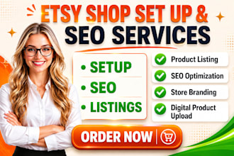 setup etsy shop design etsy digital product shop etsy store seo listings setup