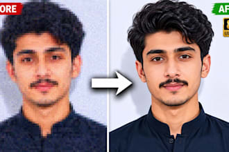 upscale, enhance, sharpen and fix blurry image or photo to high resolution