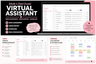 provide virtual assistant admin support
