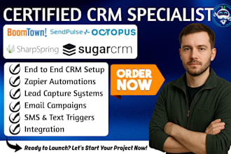 setup boomtown sharpspring sendpulse automation sugar crm octopus integration