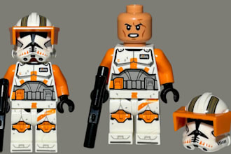 convert your character into a custom 3d lego minifigure blender stl obj