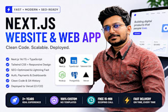 build a nextjs website with typescript and tailwind
