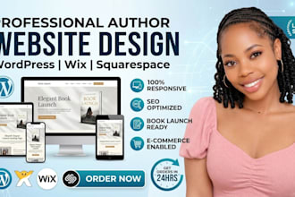 design bestselling book author website or ebook website, book landing page