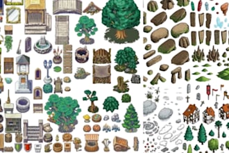 design fantasy pixel art tileset for your game