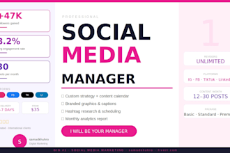 create a monthly social media content strategy and calendar for your business