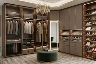 create modern wardrobe design storage closet layout with detail cabinet layout