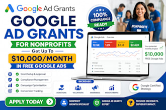 setup manage and optimize google ad grants campaigns for nonprofits and ngos