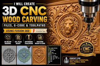 create 3d cnc wood carving files, g code toolpaths for cnc routers in fusion 360