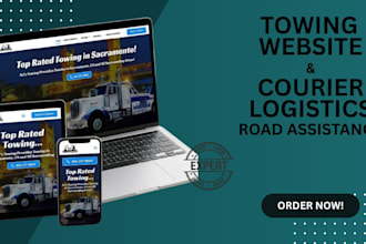 create towing website logistics transport truck service roadside assistance