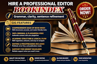 create professional back of book indexing for nonfiction and academic books