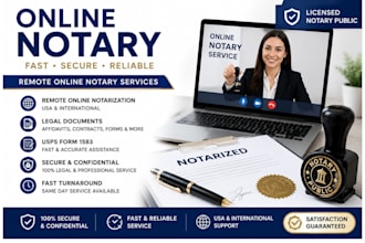 provide secure online notary services for USA and international clients