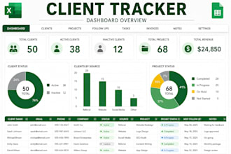 build a custom CRM and client tracker in google sheets