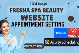 design fresha spa beauty website calendly acuity vagaro appointment setting